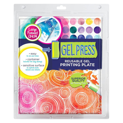 Zart Gel Press Printing Plate 30 x 37cm (12 x 14"). Zart Gel Press Printing Plate 30 x 37cm front view on white background.