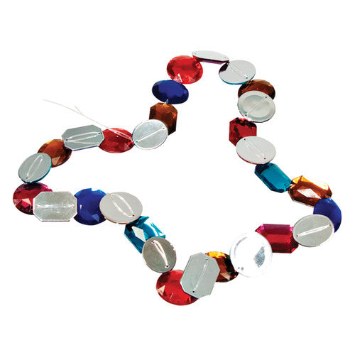 Zart Giant Sew-On Jewels pack of 40 laid out displaying variety of colours and sizes