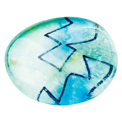 Zart glass stones used to create a handmade paperweight