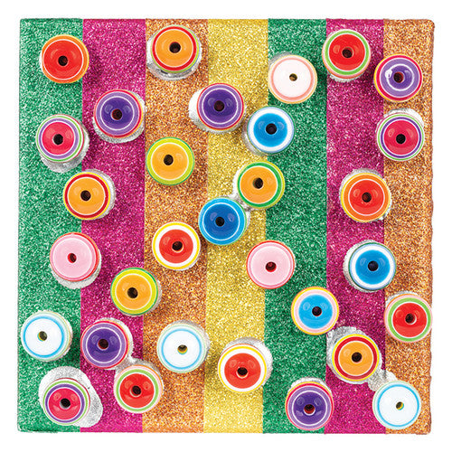 Glitter washi tape applied to cardmaking project on white card