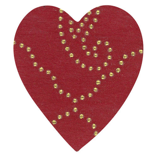 Handmade paper shapes with visible flower petal and jute fibre embellishments