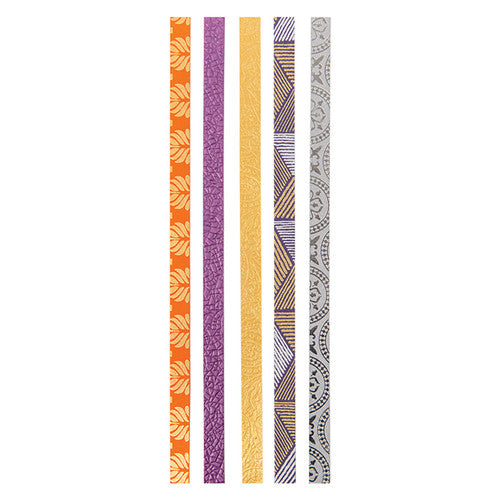 Zart Handmade Paper Strips 100g. Zart handmade paper strips displayed alongside quilling and scrapbooking tools