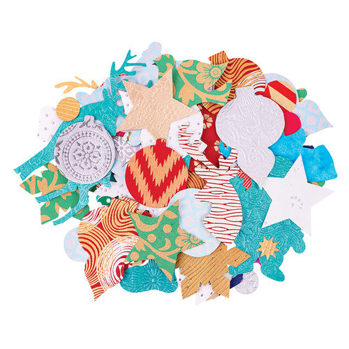 Zart handmade pattern paper Christmas shapes 100g assorted pack