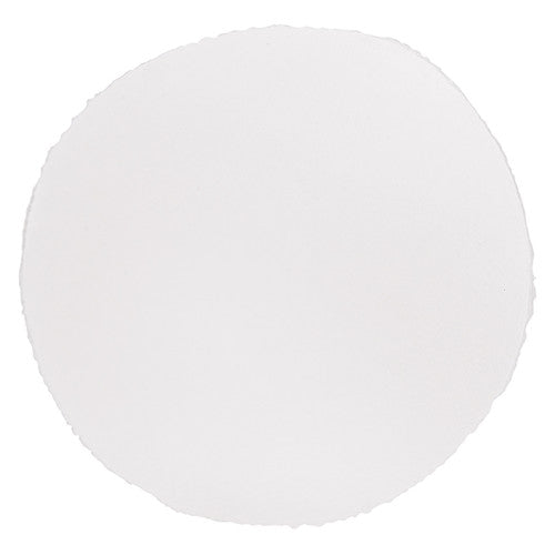 Zart Handmade Watercolour Paper round 31cm sheets fanned out showing off-white colour and deckle edge