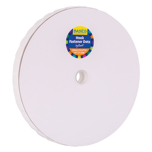 Zart hook fastener dots pack showing quantity and dot size