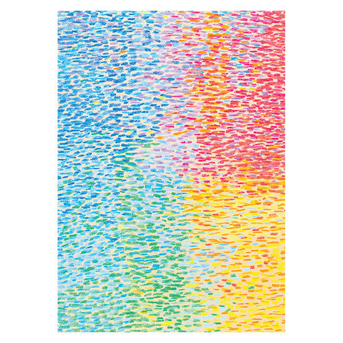 Zart Impressionist Pattern Papers A4 Pack of 40. Zart 80gsm glossy A4 pattern paper showing pointillist inspired design