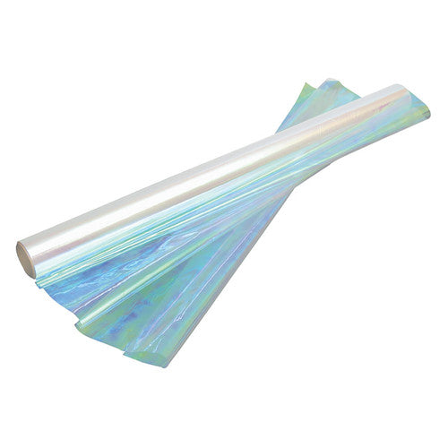 Zart Iridescent Cello roll 50cm x 10m showing shimmering see-through finish