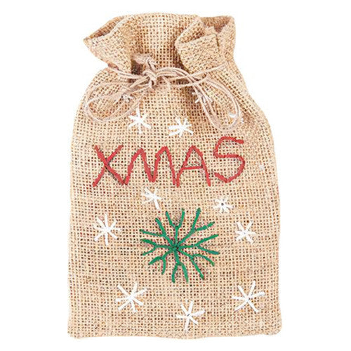 Decorated jute bag with embroidery and fabric embellishments as craft example