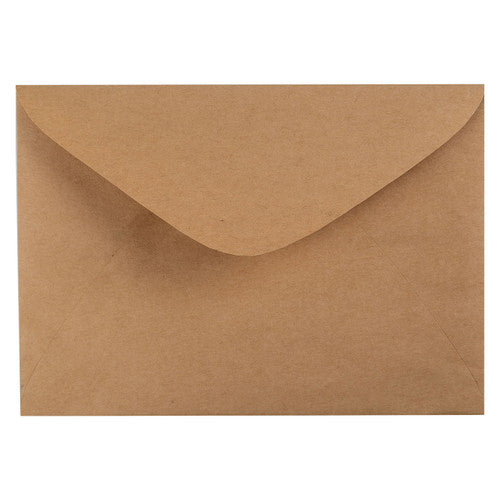 Zart Kraft Cards and Envelopes Pack of 20. Zart kraft cards fanned out showing natural brown paper texture