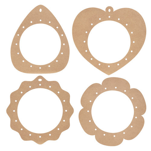 Zart Kraft Weaving Hanger Shapes pack of 12 pieces arranged on a flat surface