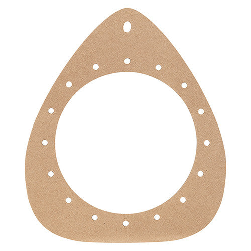 Zart Kraft Weaving Hanger Shapes Pack of 12. Close-up of 800gsm kraft cardboard weaving hanger shape showing 4mm threading holes