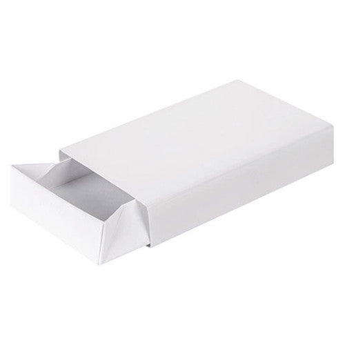 Open two-piece matchbox showing interior space for craft projects