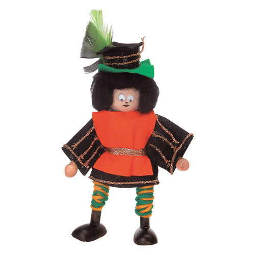 Close-up of Zart Little People 14cm Medium figurine showing articulated arm detail