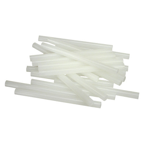 Zart Low Melt Glue Sticks 100mm Pack of 10. Zart low melt glue sticks 100mm, pack of 10, shown individually on a white background.