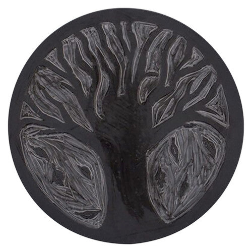 Close-up of the double-sided vinyl surface texture of the Zart Mastercut round lino block