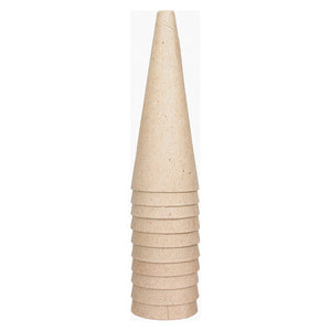 Zart Medium Cardboard Cones 12cm Pack of 10. Zart medium cardboard cones 12cm standing upright, pack of 10.
