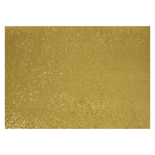 Stack of Zart A4 metallic ripple paper sheets in assorted foil colours