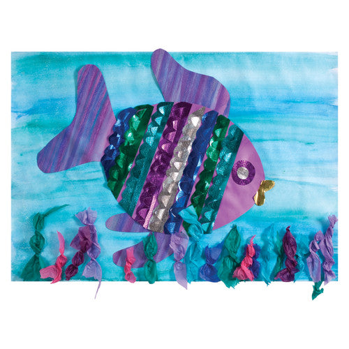 Zart Metallic Scales Paper A4 Assorted Pack of 40. Fanned display of Zart A4 metallic scales paper sheets showing colour variety.
