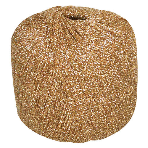 Zart Metallic Yarn Gold 20g ball with wool and metallic fibre blend, approximately 125 metres