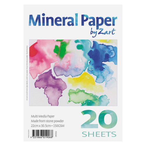 Zart Mineral Paper Pad A4 pack of 20 sheets made from stone powder