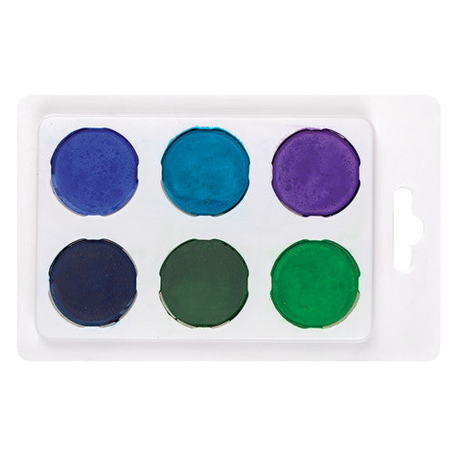Zart Mini Poster Colours Cool palette open and ready for use with a brush