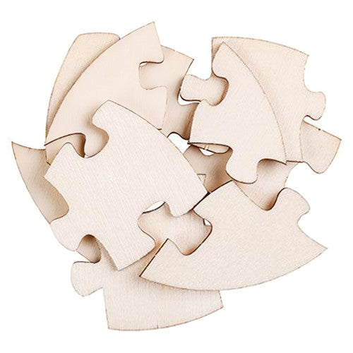 Zart mini round jigsaw pieces spread out to show individual components