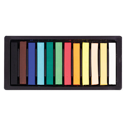Close-up of Mungyo soft pastel sticks showing pigment colour range