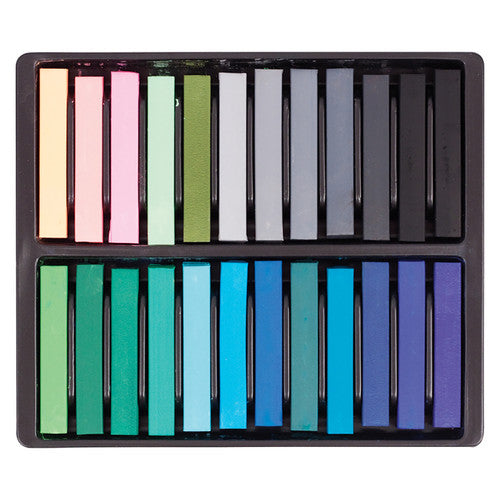 Artist using Mungyo soft pastels from the Zart 48-pack to blend colours on paper