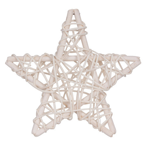 Zart natural mesh stars 12cm pack of 10 on white background
