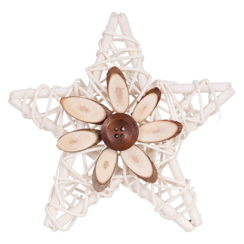 Pack of 10 natural mesh stars arranged in a flat lay