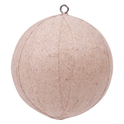Zart Papier Mache Baubles 60mm Pack of 9. Pack of 9 Zart papier mache baubles arranged together on a white surface