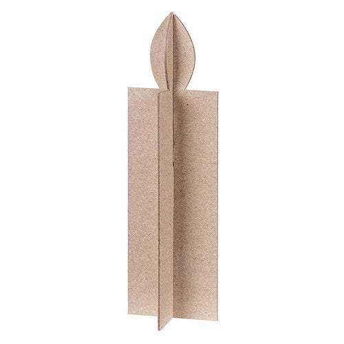 Zart papier mache standing candle shapes laid flat before assembly, pack of 10