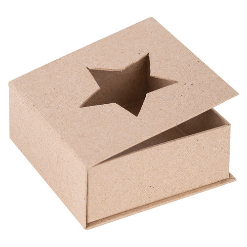 Zart Star Cut-Out Box open lid showing interior dimensions of 92 x 92mm