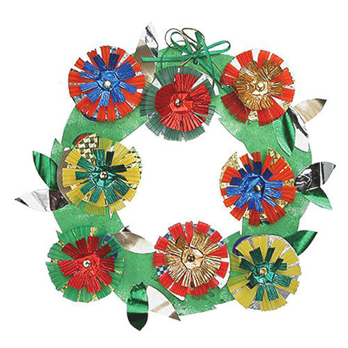 Patty pans arranged in a collage layout demonstrating craft project use