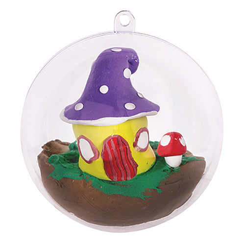 Decorated Zart 80mm plastic ball with glitter and craft embellishments as a hanging ornament