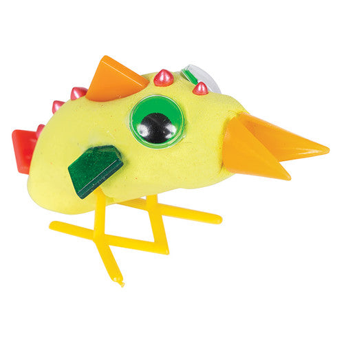 Zart Plastic Bird Beaks and Feet Pack of 60. Plastic bird beak and feet attached to a pom pom bird craft example