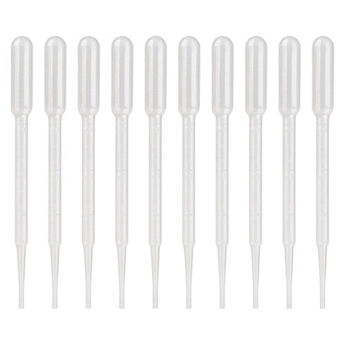Zart Plastic Paint Pipettes 3ml Pack of 10. Zart 3ml plastic paint pipettes with fine tip and graduation markings, pack of 10.