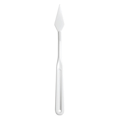 Close-up of the 16cm wide plastic palette knife from the Zart set