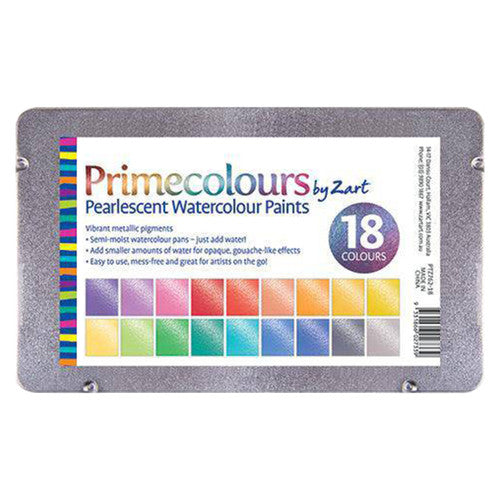 Zart Primecolours Pearlescent Watercolours Pack of 18 - image 1