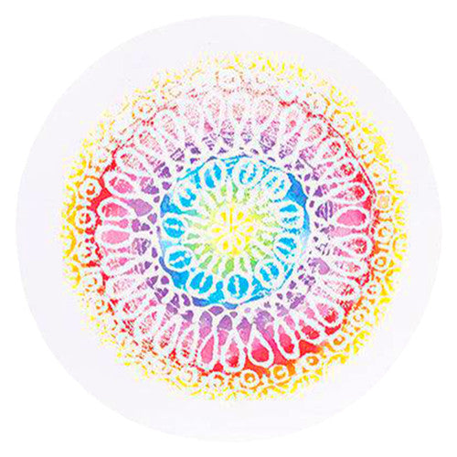 Student using Zart Printing Foam round sheet for a classroom printmaking activity