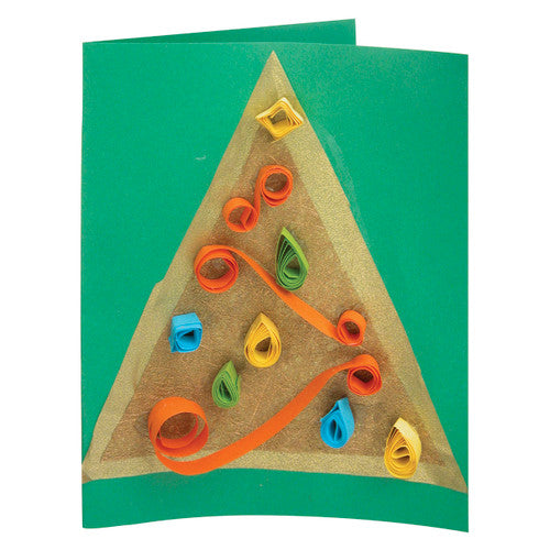 Zart Quilling Paper 4mm Pack of 2500. Quilling paper strips arranged in a decorative pattern for craft project.