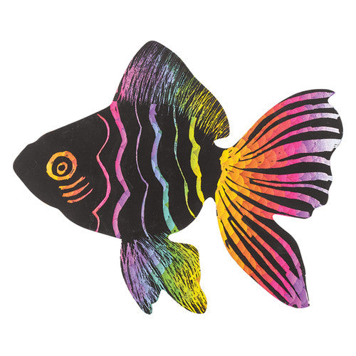 Single Zart scratch fish shape measuring approximately 7 x 15cm