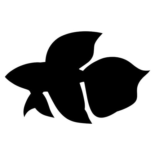 Zart scratch fish shapes arranged as a school swimming display
