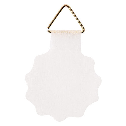 Zart self-adhesive hanging tabs with brass-plated triangle ring, clear, 30mm, pack of 100