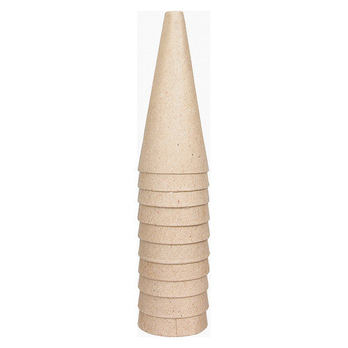 Zart small cardboard cones 7.5cm tall, pack of 10, shown upright on a white background