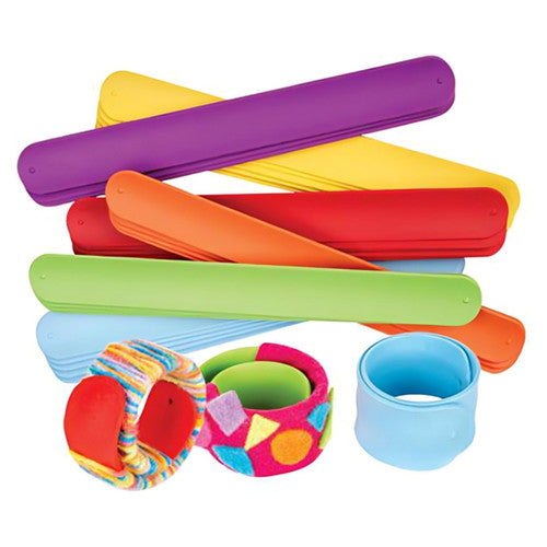 Zart Snap and Wrap Silicone Bracelets pack of 30 in 6 colours laid flat