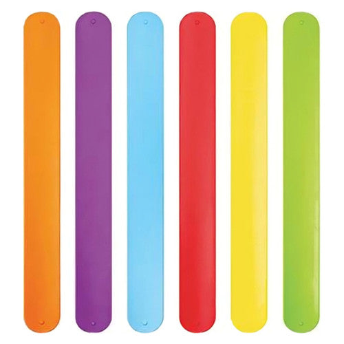 Six colours of Zart silicone bracelets - blue, yellow, orange, pink, green and purple