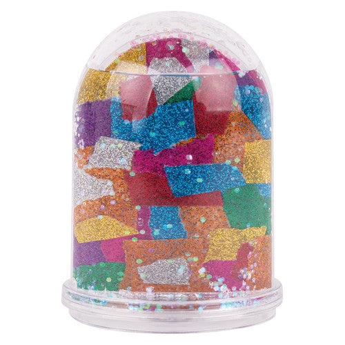 Decorated card insert placed inside the Zart Snow Dome globe
