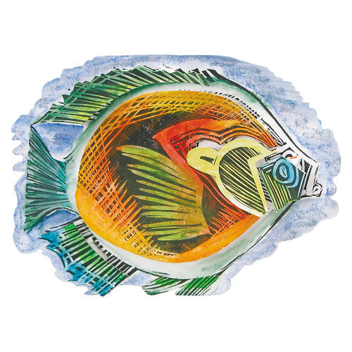 Zart Soft Cut Carving Block 14.5 x 21cm. Finished block print design created using the Zart Soft Cut Carving Block.
