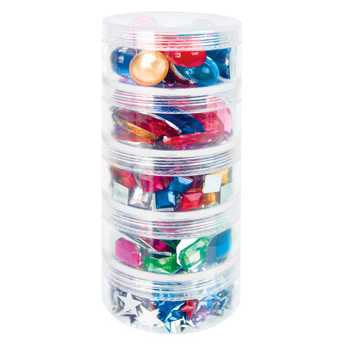 Zart Stackable Jewels Pack of 750 in assorted colours and shapes